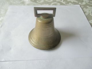 Old Antique Vintage Goat Cow Animal Brass Bell 3 1/2 " Tall