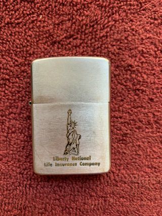 Vintage Zippo Lighter 1950s Liberty National Life Insurance Company