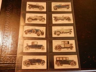 1923 Lambert & Butler Motor Cars Cadillac Series 2 Complete Set Cards Tobacco