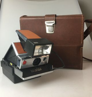 Vintage Polaroid Sx - 70 Leather Land Camera Alpha 1 W/itt Magicflash & Case