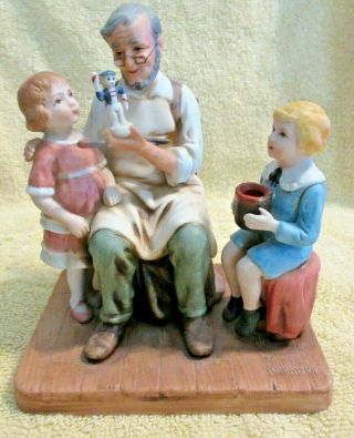 Vintage 1979 Norman Rockwell Figurine " The Toymaker " - Norman Rockwell Museum,  Inc