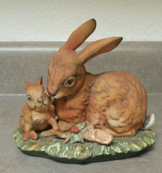 Masterpiece By Homco Mother Rabbit And Bunny 1279