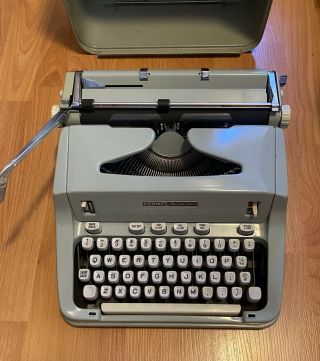 Vintage 1960s Hermes 3000 Typewriter Seafoam Green European Version Switzerland