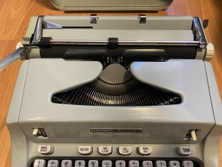 Vintage 1960s Hermes 3000 Typewriter Seafoam Green European Version Switzerland 5