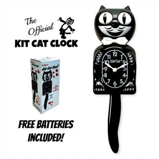 Classic Black Kit Cat Clock 15.  5 " Battery Official Made In Usa Klock
