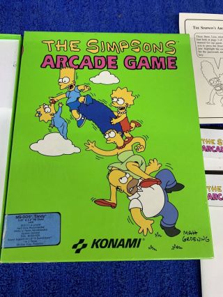The Simpsons Arcade Game - Konami - Vintage 1991 - MS - DOS - 3.  5 HD Complete 3