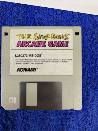 The Simpsons Arcade Game - Konami - Vintage 1991 - MS - DOS - 3.  5 HD Complete 5