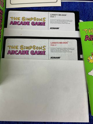 The Simpsons Arcade Game - Konami - Vintage 1991 - MS - DOS - 3.  5 HD Complete 6