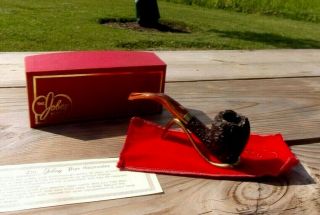 Vintage Jobey Stromboli Bent Estate Pipe W/box,  Pouch And Certificate