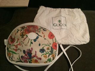 Authentic Vintage Floral Patterned Gucci Crossbody Purse