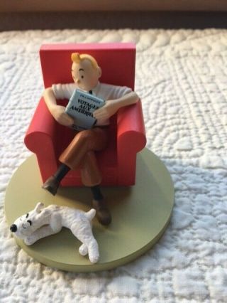 Collectible Figure Moulinsart Tintin And Snowy At Home 46404 (2009)