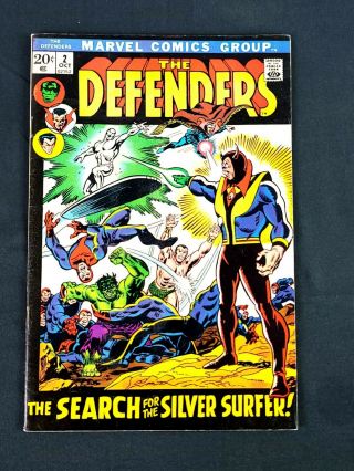 Comic Book - The Defenders 2 - Oct 1972 - Marvel Comics Group - Silver Surfer