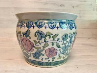 Ceramic Planter | Jardiniere Flower Pot Hand Painted Flower Pot Ceramic Pot
