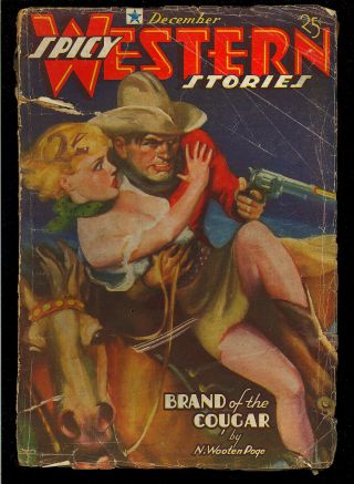 Spicy Western Stories Pulp Vol.  1 2 Good Girl Vintage December 1936 Gd -