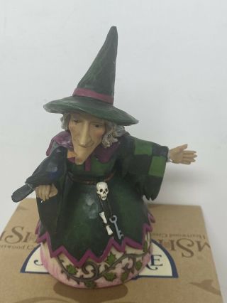 Jim Shore Halloween 5” Pint Size Witch With Crow The Witching Hour