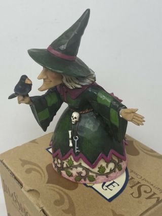 Jim Shore Halloween 5” Pint Size Witch With Crow The Witching Hour 2