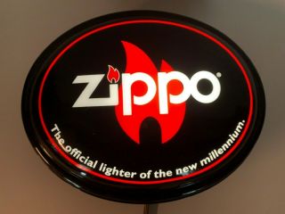 1999 Zippo Lighted Sign Fully Functional Retro Bubble Bar Light