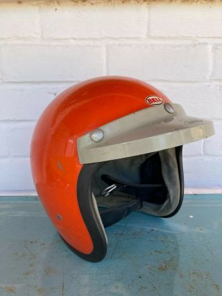 Vintage Bell Toptex Magnum Motorcycle Helmet - Size 7 1/2 Chopper