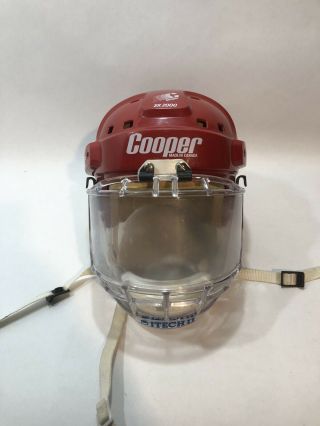 Vintage Cooper Sk2000 Hockey Helmet W/ Iitech Full Visor L2