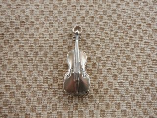 Antique Brass Novelty Violin / Cello Vesta Case / Matchsafe - 2 3/4 " Long C.  1900