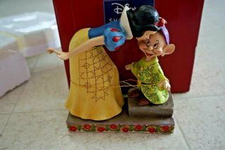 Nib Jim Shore Enesco Snow White " Sweetest Farewell " Disney Princess Dopey Dwarf