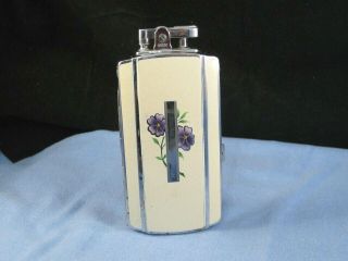 Antique Art Deco Ronson Enamel Pocket Lighter Cigarette Sport Case 40s Vintage