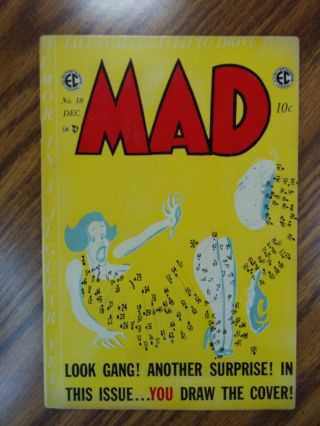 Mad 18,  Uncertified,  4.  0 Vg,  1954