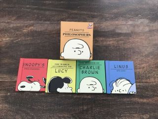 2010 Hallmark Peanuts Philosophers 4 Book Set Charlie Brown,  Snoopy,  Lucy,  Linus