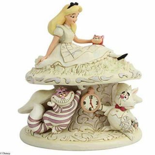 Jim Shore Disney Traditions White Woodland Alice In Wonderland Figurine 7 "