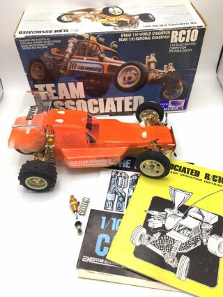 Vintage Team Associated Rc10 Cadillac 6 Gear A Stamp Gold Pan
