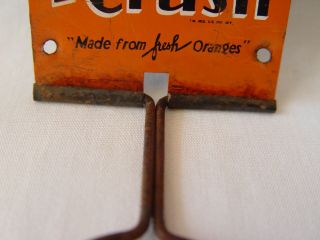 Vintage Drink Orange Crush Tin Advertising Wall Mount Broom Holder With Crushy 2