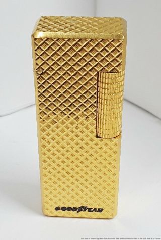 Vintage Maruman Kardan Deluxe Goodyear 22k Gold Filled Lighter 79.  6g