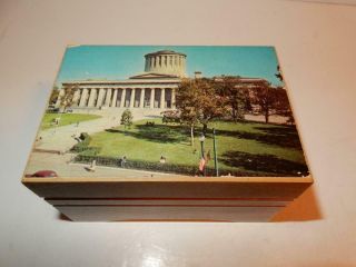 Vintage Reuge Swiss Movement Music Box Wood Ohio State Capitol Statehouse