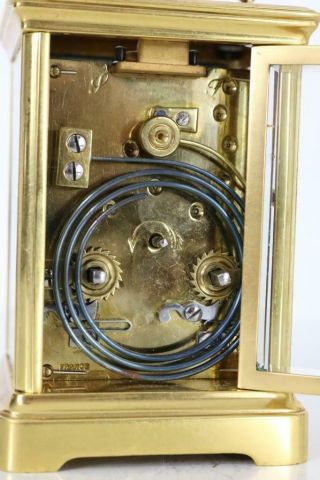 Antique French Carriage Clock Striking On A Gong Order Needs Hands Gilt