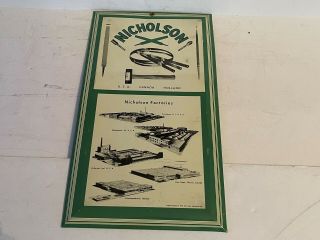 Vintage Nicholson Machinist Factories Sign Prismatic N.  O.  S.  Bastian Bros N.  Y.