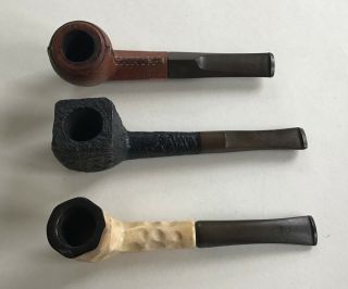 3 Various Smokers Pipes - Items - Statesman,  Lowton Leather & Meerschaum