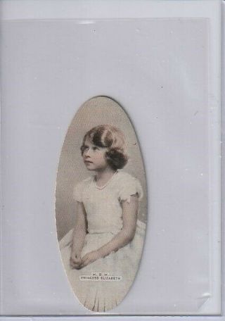 1935 Carreras Popular Personalities 6 Princess Queen Elizabeth First Card