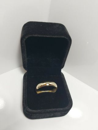 Vintage Heavy Solid 14ct Gold Wedding Band Ring 4.  25g 4.  7mm Uk W - 585 - 14k
