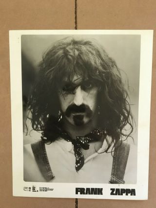 Frank Zappa,  Vintage Press Headshot Photo.  Stamp On Back