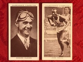 1939 Churchman Kings Of Speed - Full 50 Card Set - Jesse Owens - H.  Hughes - Ex - Nrmint