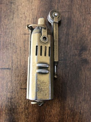 Vintage Imco Ww1 Brass Trench Lighter 4400 Made In Austria Pat 105107