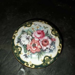 Victoriana Falcon China Staffordshire Porcelain Trinket Box England Vintage