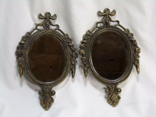 Vintage Small Ornate Italian Hanging Mirror - Italy
