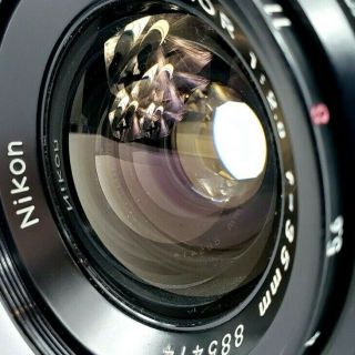 Vintage Nikon PC Nikkor 35mm f/2.  8 Perspective Shift Mechanism Camera Lens,  Case 3