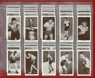 Boxing Personalities - Churchmans - 1938 Cigarette Card Set Inc Joe Louis (sm10)