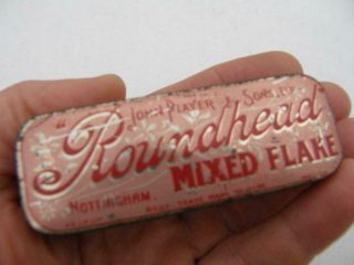 Vintage Small John Player & Sons Roundhead Mixed Flake Tobacco Finger Tin.