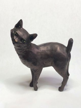 Harmony Kingdom Artst Neil Eyre Designs Black Manx Cat Kitten Standing Charlie