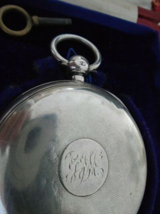 Antique Silver Pocket Watch & Box by Sir John Bennett London 1897 3