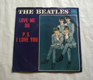 (2) Diff.  1964 The Beatles 45 Tollie 9008 Love Me Do W/picture Sleeve Ps
