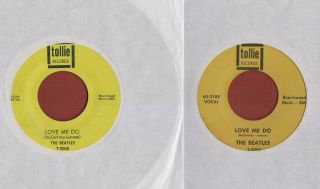 (2) Diff.  1964 The BEATLES 45 Tollie 9008 Love Me Do w/PICTURE SLEEVE PS 2